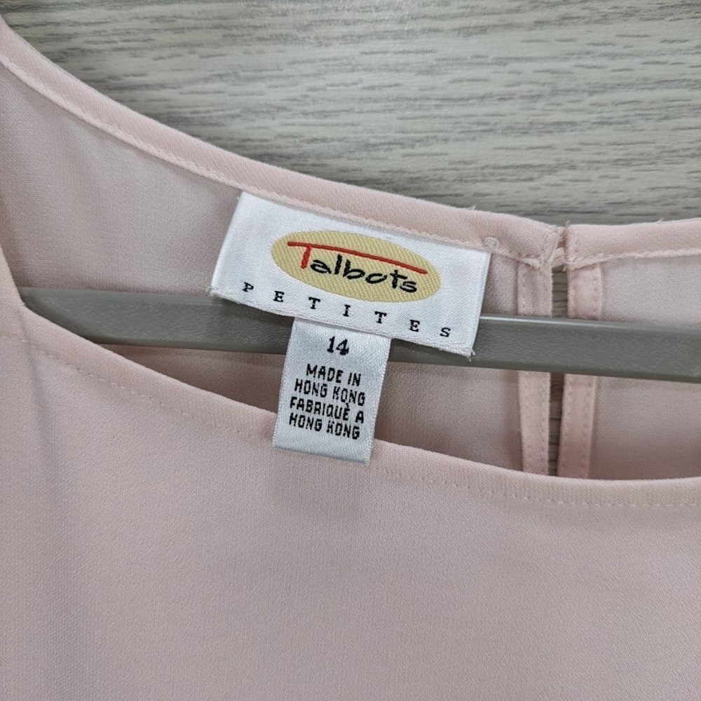 Talbots Light Pink Sheer Blouse - Picture 2 of 5